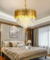 Lustre Pendente Cristal Dourado Luxo Grande L15 Base E14 Bivolt - Ilumina Parts