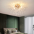 Lustre Plafon Teto Dente de Leão Cristal 50cm Dourado Bivolt p/ 5LxG9 - loja online