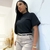 Blusa Basica gola alta aline - Mabbe