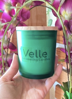 Vela Perfumada 180g Pote Vidro com Tampa Madeira - comprar online