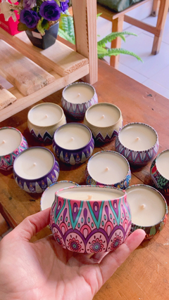 Vela Perfumada 120g na lata Mandala na internet