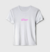 Camiseta Baby Look Wiser 100% Algodão Branca - Rosa