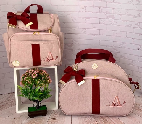 KIT BOLSA MATERNIDADE LUXO COM 2 PEÇAS