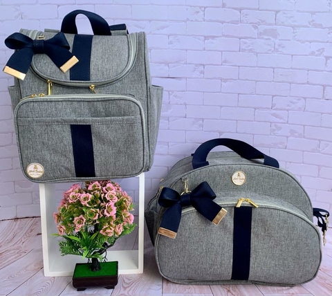 KIT BOLSA MATERNIDADE LUXO COM 2 PEÇAS