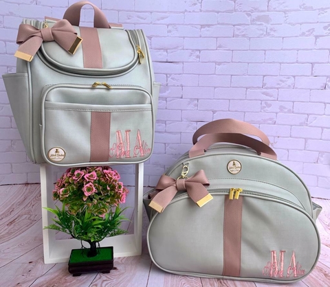KIT BOLSA MATERNIDADE LUXO COM 2 PEÇAS