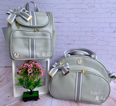 KIT BOLSA MATERNIDADE LUXO COM 2 PEÇAS