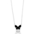 Colar Borboleta Ônix Prata 925