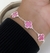 Pulseira Inspiração Trevo Rosa