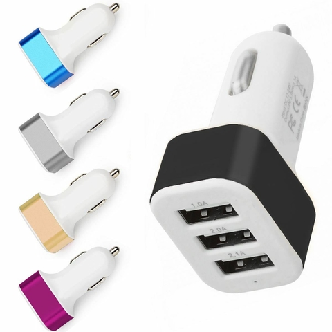Cargador Auto 3 Usb Adaptador Encendedor Triple Usb 12v