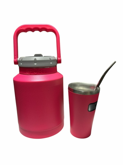 Set Matero - Termo Acero 1000ml + Mate + Bombilla
