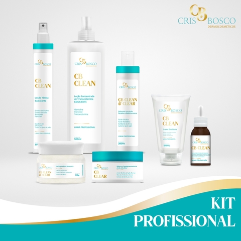KIT CB CLEAN & CLEAR LIMPEZA DE PELE - 7 PRODUTOS (LINHA PROFISSIONAL)