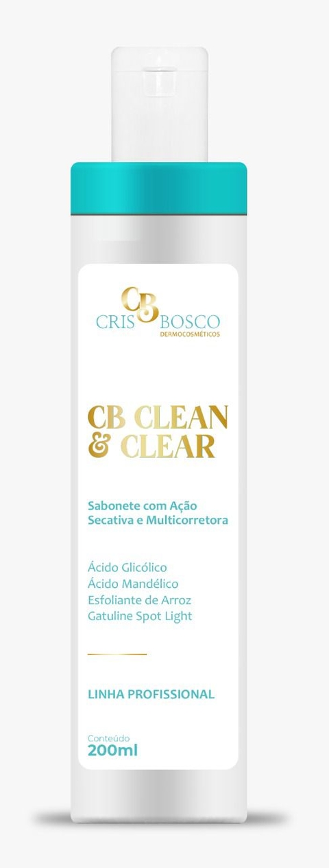 SABONETE ESFOLIANTE GLICÓLICO - CB CLEAN & CLEAR - 200ML (LINHA PROFISSIONAL)