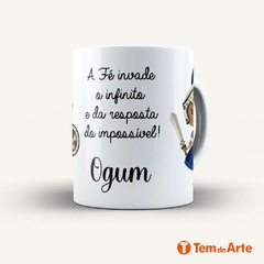 Caneca Religião de Matriz Africana - Ogum - Tem de Arte Personalizados