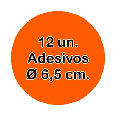 12 und. Etiquetas 6,5 cm. Adesivos Personalizados - Tem de Arte Personalizados