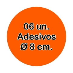 6 un. Etiquetas 8 cm. Adesivos Personalizados - Tem de Arte Personalizados
