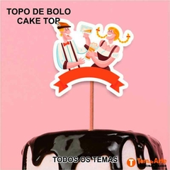 Topo de Bolo Personalizado Tema Nome e Cor - Tem de Arte Personalizados