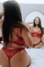 Conjunto Bianca em tule de poá - vermelho na internet