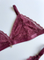 Conjunto Sofia em renda sem aro - vinho - comprar online