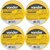 Kit com 4 Fitas Isolante Amarela Antichama 19 mm x 10 metros - Vonder