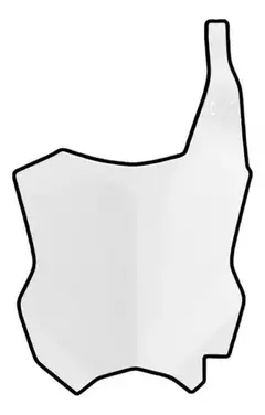 PORTA NUMERO DELANTERO KAWASAKI KXF 450 BLANCO 16-25