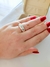 Anel largo com detalhe em zirconia - loja online