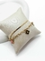 Pulseira dupla trevo e laminada
