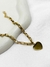 Pulseira elos cartier com pingente coração