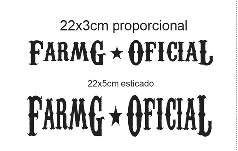 Adesivo escrita recortado Farmg Oficial