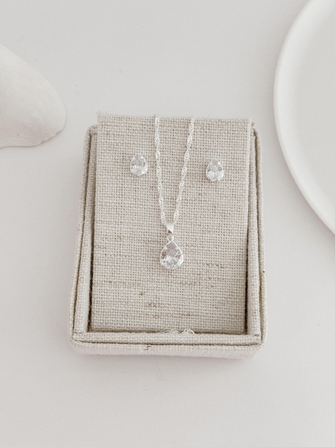 Conjunto gota cristal
