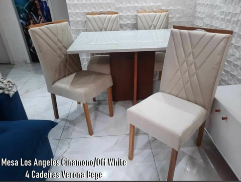 Mesa Los Angeles 120 Cinamono/Branco – MINASPLAC