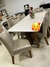 Conjunto Sala de Jantar Mesa com 6 Cadeiras Sparta LJ Móveis Castanho Prêmio