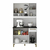 Armário 05 Portas 01 Gaveta Branco Larg.1.10m - comprar online