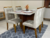 Mesa de Jantar Helo 0.90×0.90 Com 4 Cadeiras Londres – Mel/Off White/Capuccino - comprar online