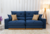 Sofá Retrátil Reclinável 2.30m Veludo Azul- D33 e Molas Ensacadas - loja online
