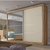 Roupeiro Verona Plus 100% MDF 1 Porta com Espelho Amêndoa/Off Larg. 2.02m Madmarcs - (cópia)