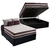 Colchão Casal Classic Marrom + Base Baú Preto – ANJOS