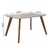 Mesa de Jantar Lavínia 100%MDF 120cm + 4 Cadeiras Ágata – Imbuia/Off White