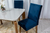 Mesa Jantar Imbuia Tampo Cop Vidro Off 120×80 4 Cadeiras Luxo Veludo Azul Rufato - comprar online
