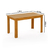 Mesa de Jantar Mel 136×75 com 6 Cadeiras Brisa Assento Linho Amêndoa Viero - comprar online