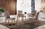Mesa 120 com 4 Cds Mel.Off White Linho Bege