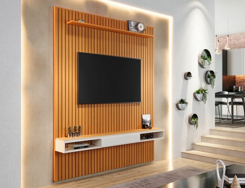 Painel 1.8 + Nicho Universal 1.8 Cedro – EDN MÓVEIS