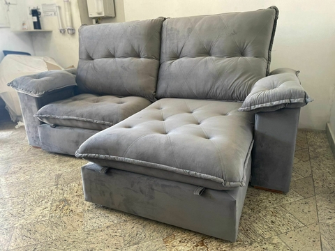 Sofá Retrátil e Reclinável 290 Grafite