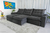 Sofá Retrátil Reclinável 3.20m Veludo Cinza 814 D33 Soft Molas Ensacadas - Duarte Móveisbr