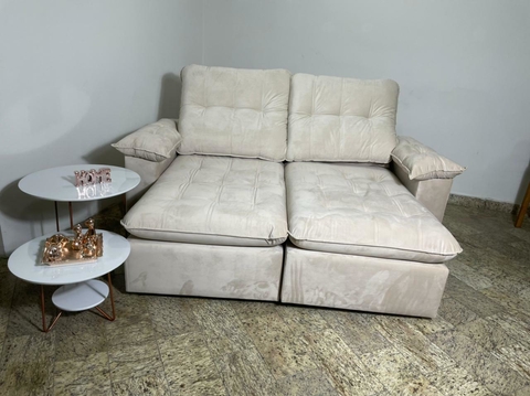 Sofá Molas ensacadas Imperial Retrátil e Reclinável 200cm bege
