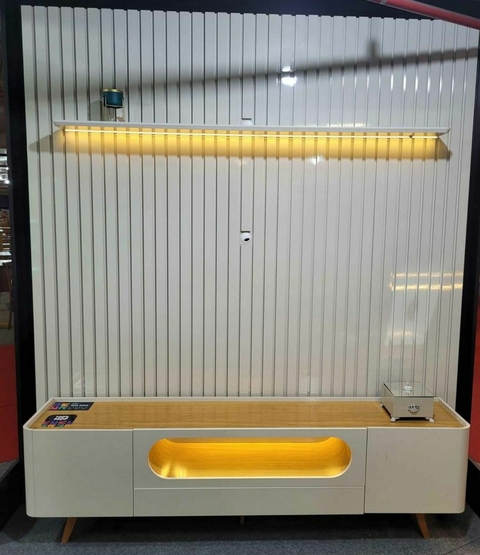 Rack com Painel Nobre 85″ – Naturale/Off White