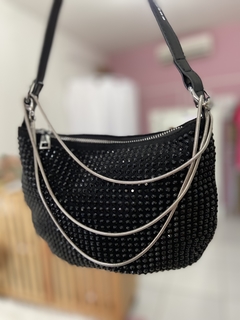 Bolsa strass Black