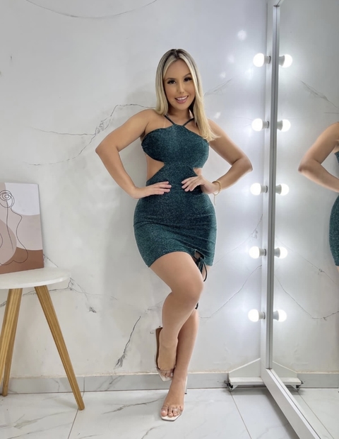 Vestido luxo em lurex