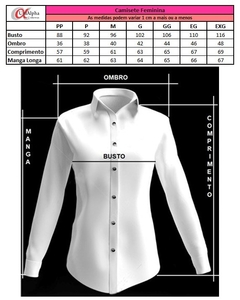CAMISA SOCIAL PERSONALIZADA MANGA LONGA (UNISSEX) - Du Prado