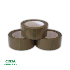 Cintas de embalar marrón de 48 mm de ancho y 100 mts de largo.