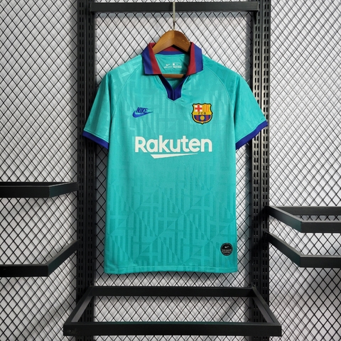 Camisa III Azul do Barcelona 2019/20 - Retrô
